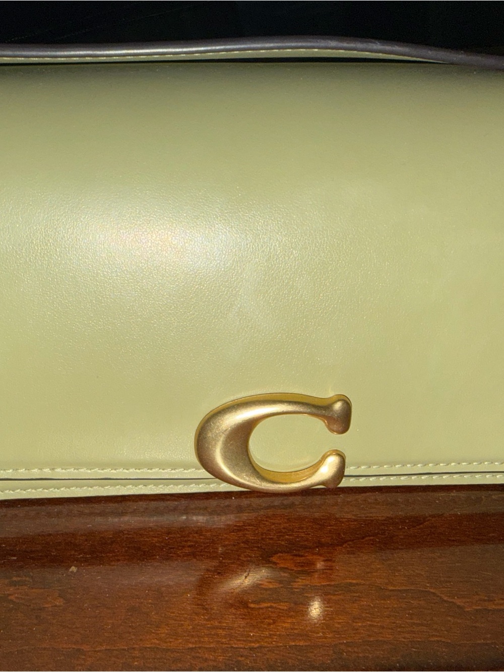 Coach Soft Green bandit Leather Shoulder Bag with Signature 'C' Hardware